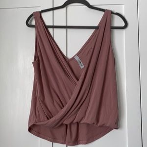 Jolie pink cross over tank top